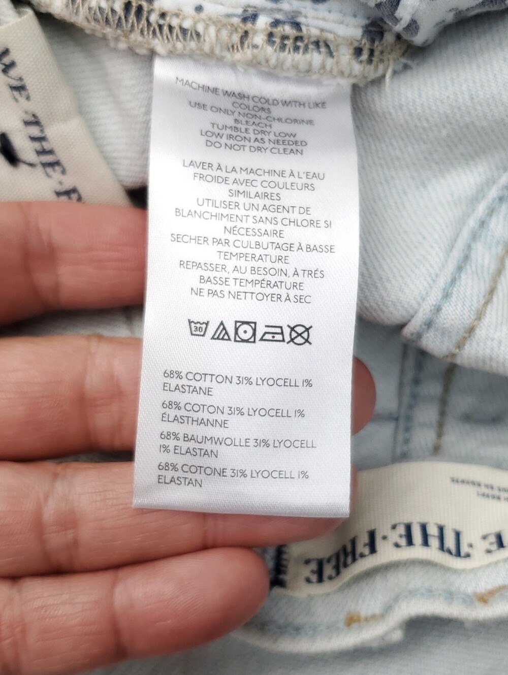 NEW We the Free People Risk Taker High-Rise Straight Raw Hem Light Blue Jeans 30 - Picture 12 of 13